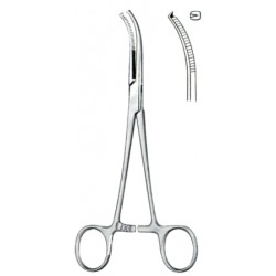 Mikulicz Peritoneal Clamp Forceps BJ Lateral Curved 18.5cm/7 1/4"