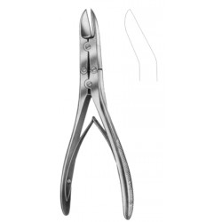 Ruskin-Liston Bone Cutting Forceps Curved on flat M/Action 18.5cm/7 1/4"